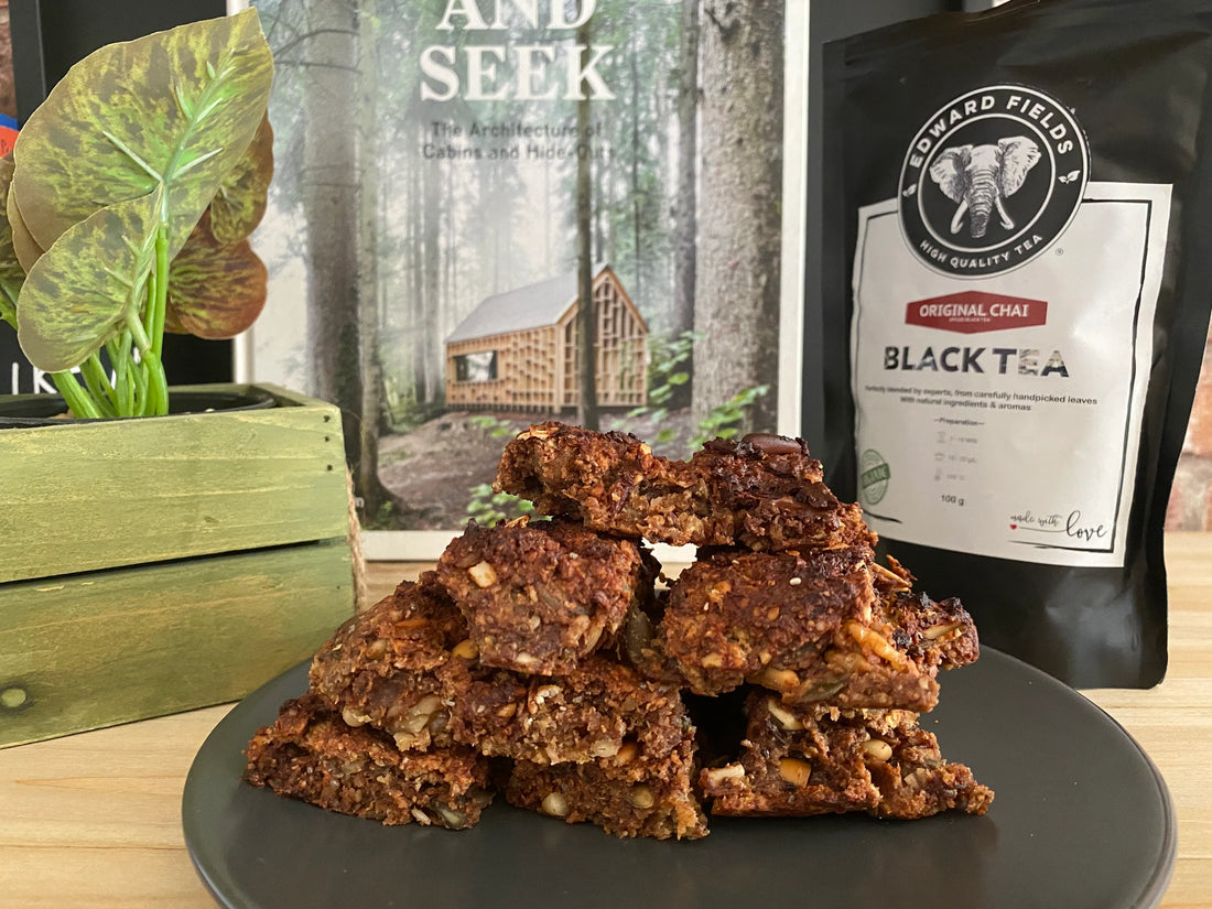 Healthy energy snack con té chai