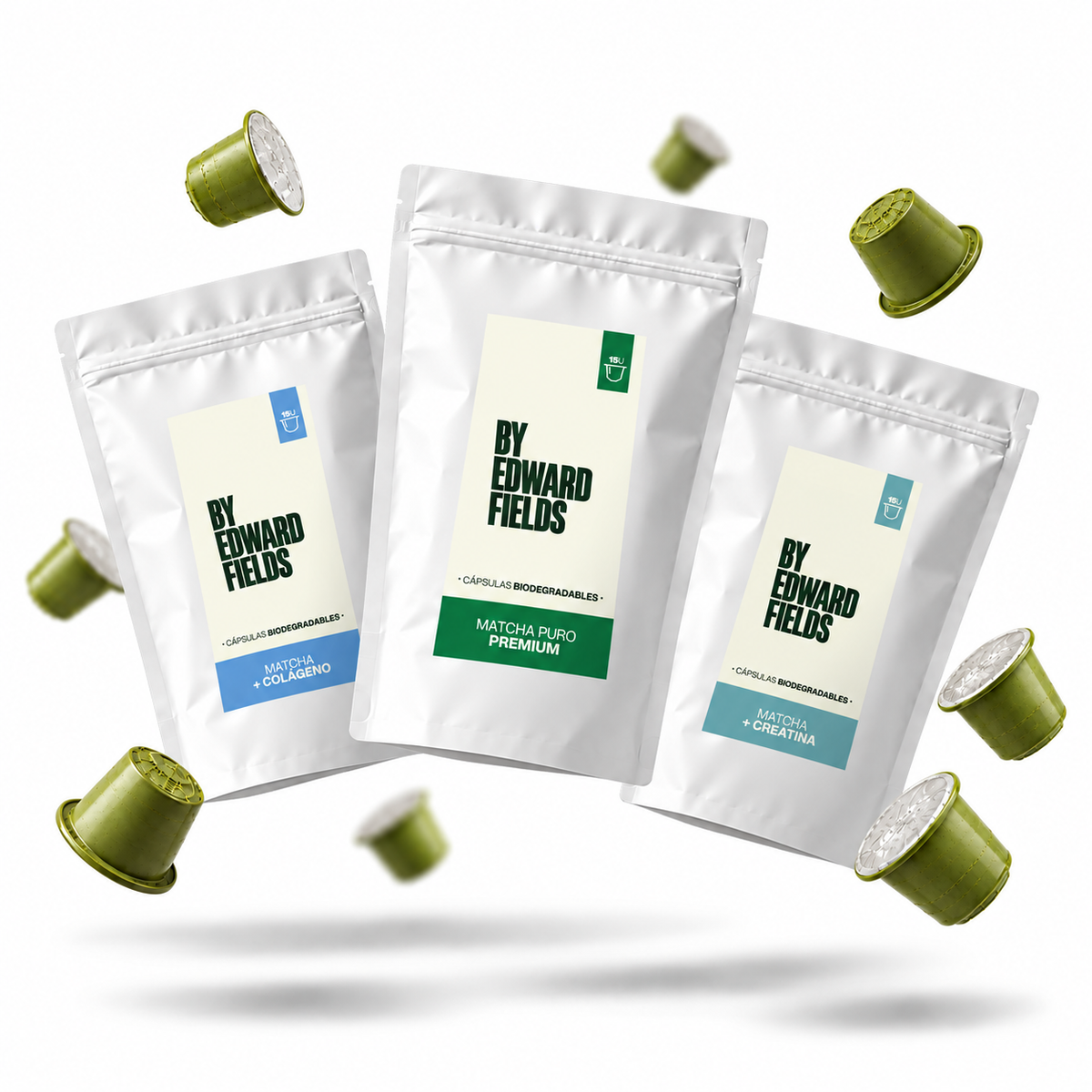 Pack Descubrimiento: Cápsulas de Matcha Uji Orgánico, Creatina y Colágeno para Nespresso®