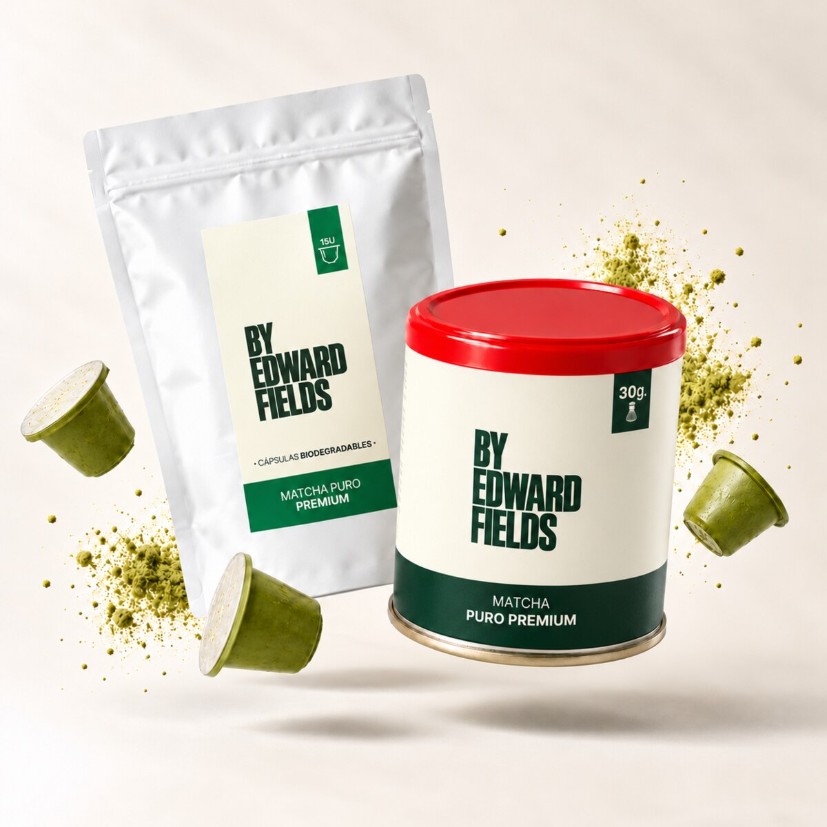 Dúo Matcha · cápsulas Uji orgánico + bote de matcha Premium